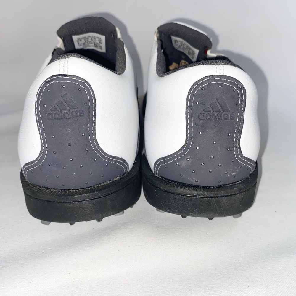 Adidas Slip On Golf Shoes White Grey Cleated Leather 679281‎ Womens Size 6 - Picture 9 of 14